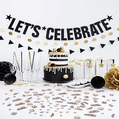 1 Set Unfinished Wood Confetti Table Decoration WOOD-SP0001-98-1