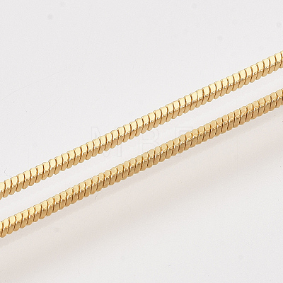 Brass Snake Chain Necklaces X-MAK-T006-10A-G-1