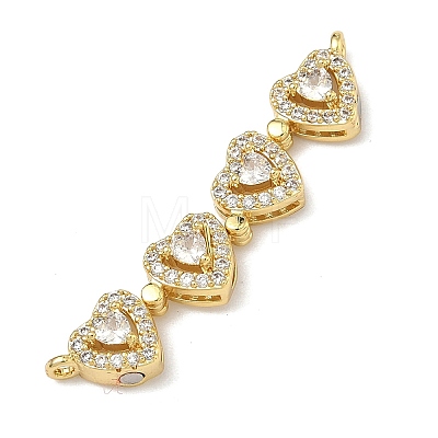 Saint Patrick's Day Brass Micro Pave Clear Cubic Zirconia Deployable Pendants KK-A293-27C-G-1