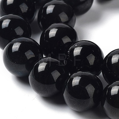 Natural Obsidian Beads Strands G-G099-10mm-24-1