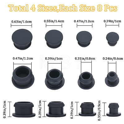32Pcs 4 Style Silicone Bottle Seal Plug AJEW-GF0008-10C-01-1