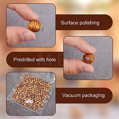 200Pcs Wood Beads WOOD-OC0003-68A-LF-1