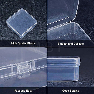 Transparent Plastic Bead Containers CON-BC0004-62-1
