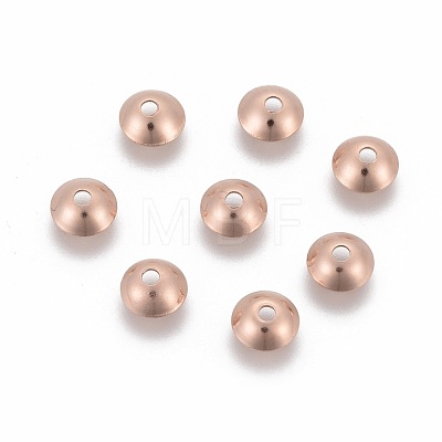 201 Stainless Steel Bead Caps STAS-F040-20A-RG-1