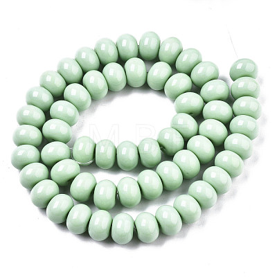 Opaque Solid Color Glass Beads Strands X-GLAA-R217-01-A05-1