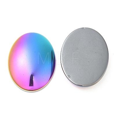 Electroplate Non-Magnetic Synthetic Hematite Cabochons G-F180-09-1