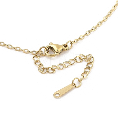 304 Stainless Steel Twist Stick Pendant Cable Chain Necklaces NJEW-H044-08G-1