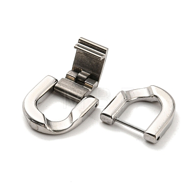 304 Stainless Steel Fold Over Clasps STAS-D026-01C-P-1
