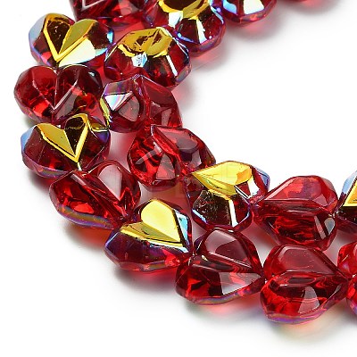 Electroplate Transparent Glass Beads Strands X-EGLA-B012-AB03-1