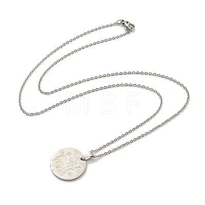 Non-Tarnish Constellation Pendant Necklaces NJEW-S422-04P-09-1