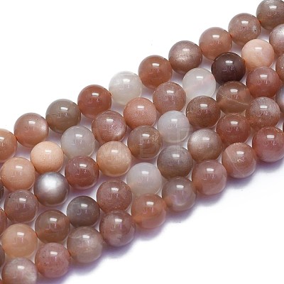 Natural Sunstone Beads Strands G-K310-C08-8mm-1