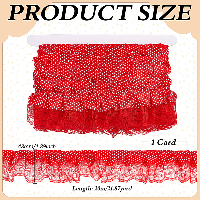 20M Polka Dot Polyester Ribbons SRIB-BC0001-52A-1