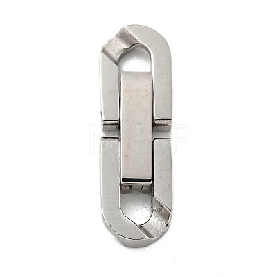 Non-Tarnish 304 Stainless Steel Fold Over Clasps STAS-B029-05A-1-1