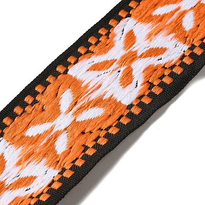 10 Yards Ethnic Style Embroidery Polyester Ribbons OCOR-XCP0002-19-1
