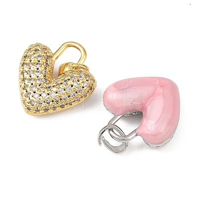 Brass Micro Pave Cubic Zirconia Pendants KK-K413-09-1