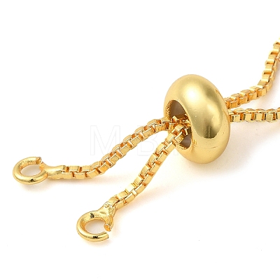 Rack Plating Adjustable Brass Box Chain Slider Bracelet Making KK-M285-03G-1