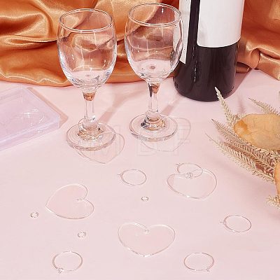DIY Heart Wine Glass Charms Making Kits DIY-SC0021-51-1