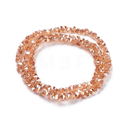 Electroplate Glass Beads Strands EGLA-L021-PL01-1