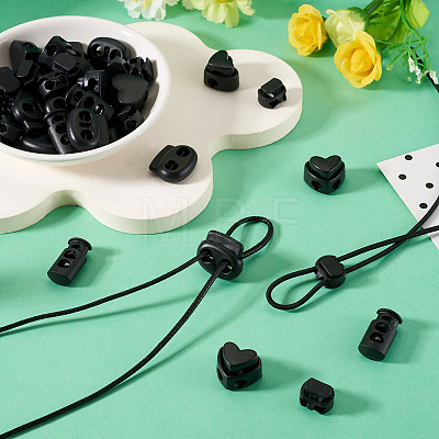 100Pcs 4 Styles Plastic Cord Locks FIND-TA0010-22-1