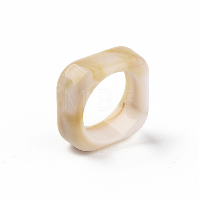 Square Opaque Resin Finger Rings RJEW-S046-003-B02-1