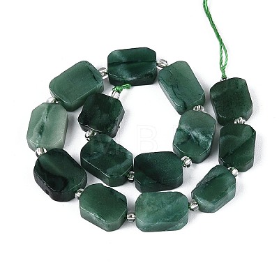 Natural Fuchsite Beads Strands G-C098-A34-01-1