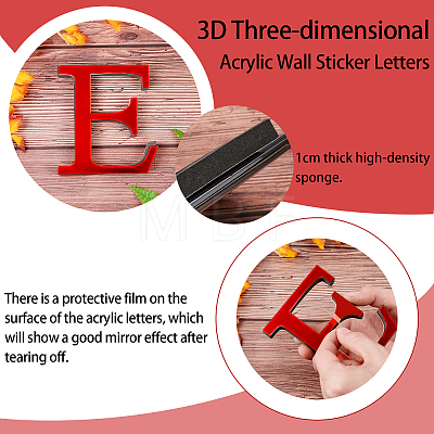 Acrylic Mirror Wall Stickers Decal DIY-CN0001-08-1