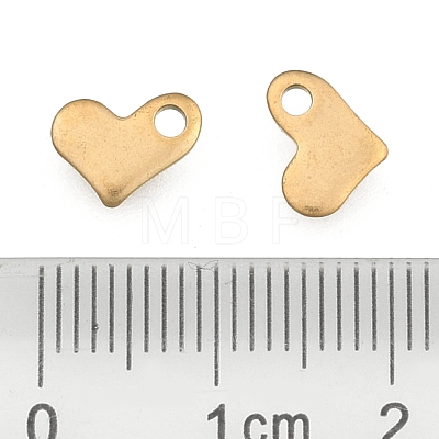 Ion Plating(IP) 304 Stainless Steel Heart Charms STAS-F075-21-1
