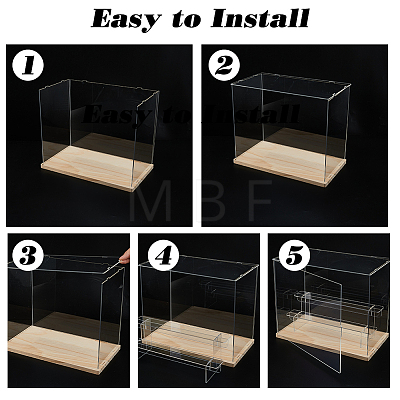 3-Tier Plastic Action Figure Riser Display Cases ODIS-WH0086-112A-1