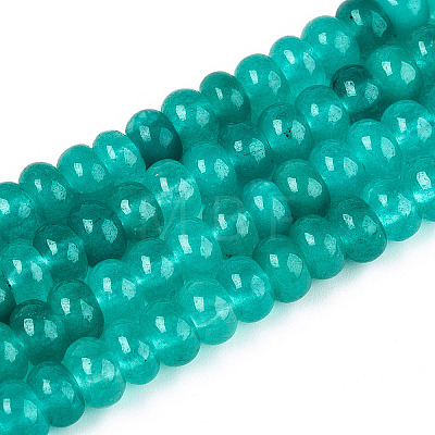 Dyed Natural White Jade Beads Strands X-G-T139-59A-09-1
