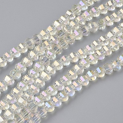 Electroplate Glass Beads Strands EGLA-L012-B-1