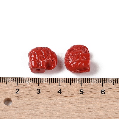 Synthetic Coral Carved Beads CORA-C001-04-1