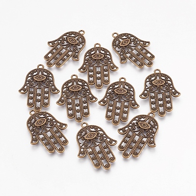 Tibetan Style Alloy Pendants TIBEP-ZN60334-AB-FF-1