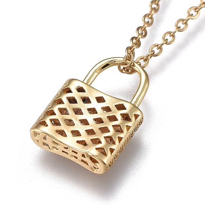 Brass Micro Pave Clear Cubic Zirconia Pendant Necklaces NJEW-R256-07-1