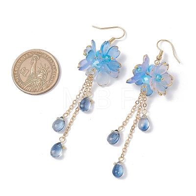 Flower Dangle Earrings EJEW-TA00636-04-1