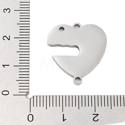 Valentine's Day 304 Stainless Steel Black Enamel I Love You Connector Charms STAS-Z078-17P-1