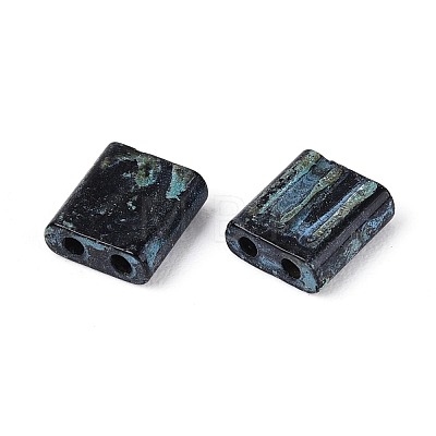 2-Hole Baking Paint Glass Seed Beads SEED-N009-03A-1