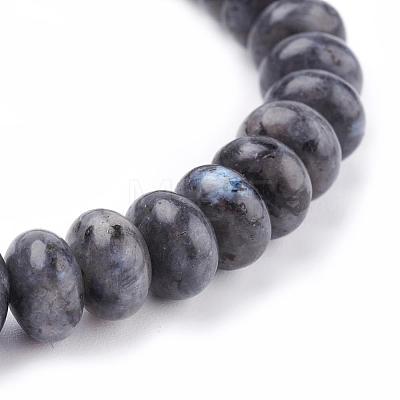 Natural Labradorite Beads Stretch Bracelets BJEW-JB03376-01-1