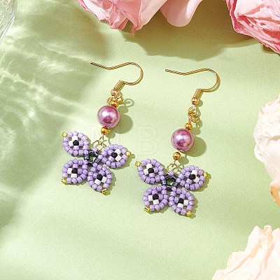 Glass Dangle Earrings EJEW-MZ00259-02-1