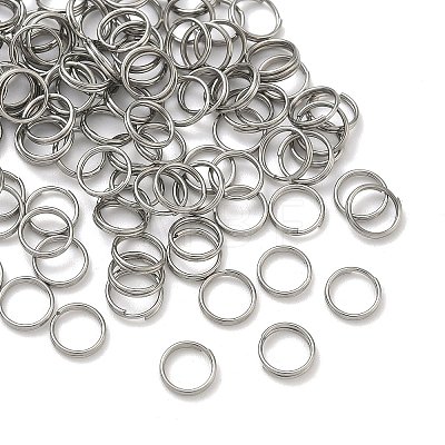 Tarnish Resistant Stainless Steel Split Rings X-STAS-E010-7x0.6mm-2-1