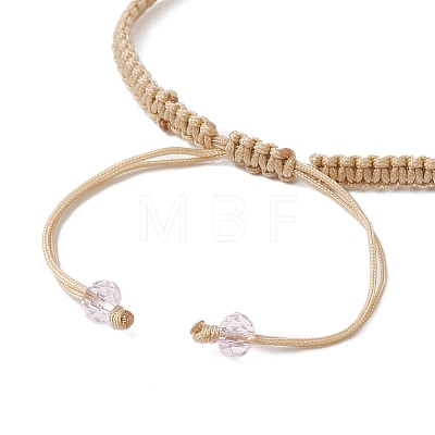 Flower Glass Braided Bead Bracelets BJEW-JB11077-02-1