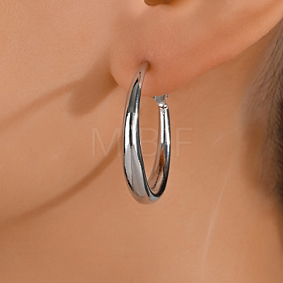 Brass Large Hoop Earrings for Women PZ7917-2-1