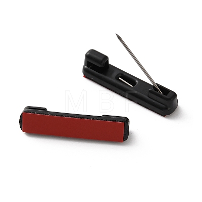 Plastic Adhesive Back Bar Pins with Platinum Iron Pins KY-D025-01B-01-1