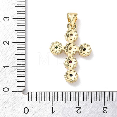 Brass Micro Pave Cubic Zirconia Pendants KK-L268-015G-A02-1
