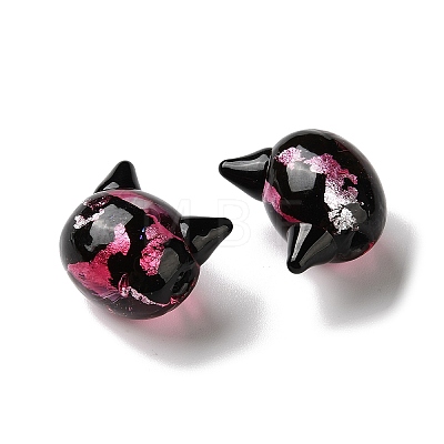 Handmade Foil Glass Beads LAMP-D005-01D-1