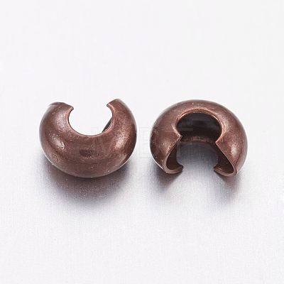 Brass Crimp Beads Covers KK-H289-NFR-NF-1