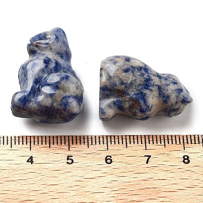 Natural Blue Spot Jasper Carved Figurines DJEW-L023-B17-1