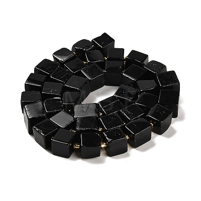Natural Black Tourmaline Beads Strands G-G053-B08-01-1