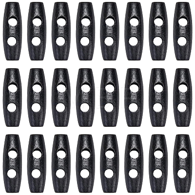 30Pcs Natural Wood Buttons FIND-GF0009-92C-1