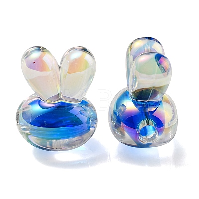UV Plating Rainbow Iridescent Acrylic Beads X1-PACR-E001-05A-1