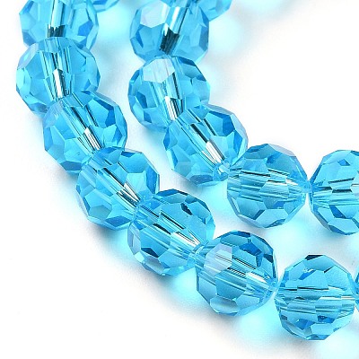 Transparent Glass Beads Strands GLAA-Q104-01C-1